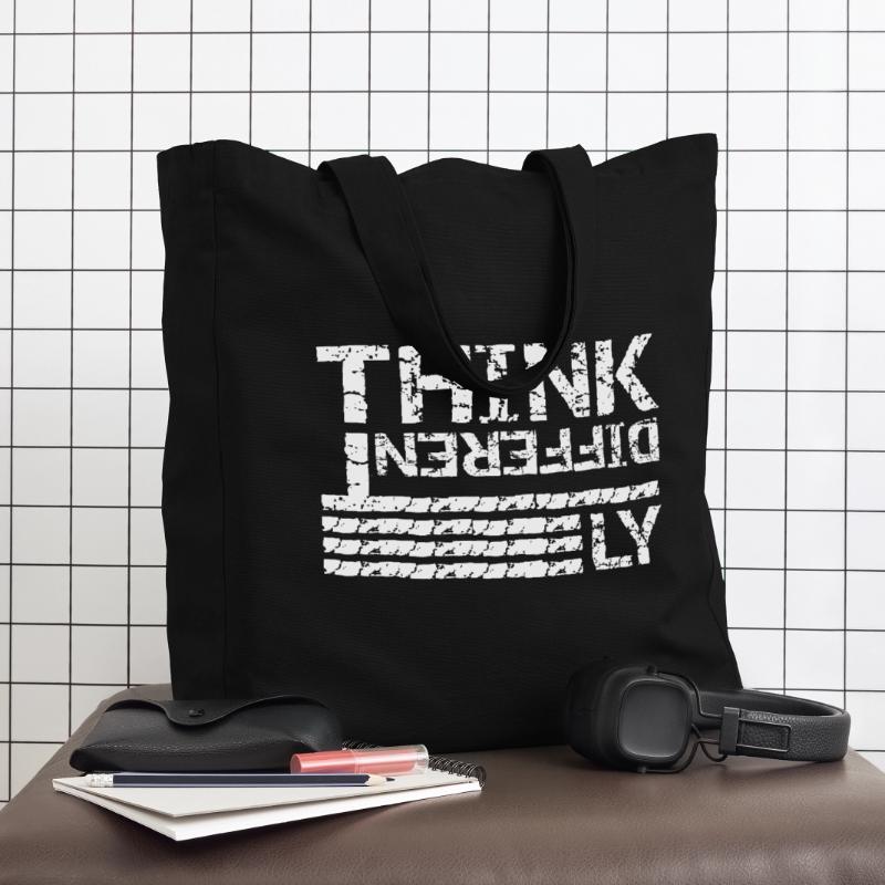 Penser différemment – Conception de typographie grunge Tote bag Stanley/Stella Midweight recyclé