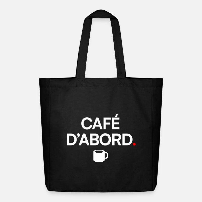 ERST KAFFEE | Kaffeehumor - Midweight recycelter Stoffbeutel von Stanley/Stella - Schwarz
