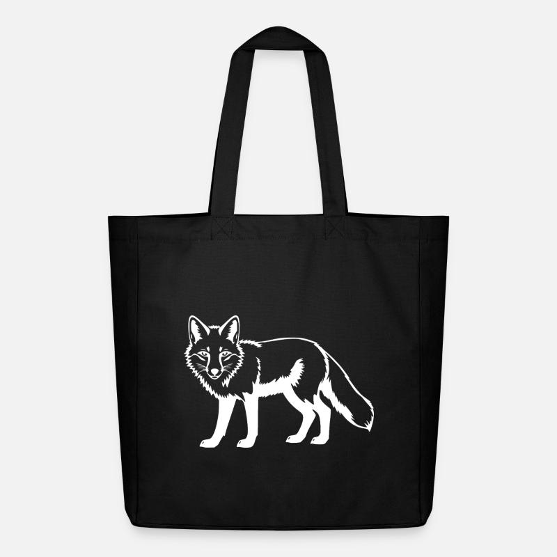 Blanc renard blanc - Tote bag Stanley/Stella Midweight recyclé - noir