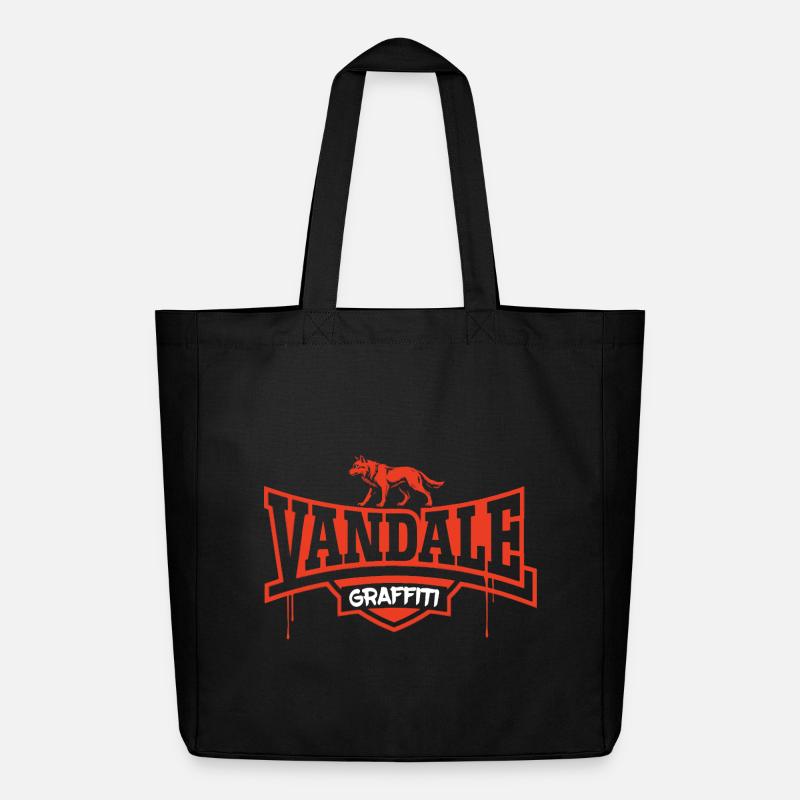 Graffiti-Vandalin - Midweight recycelter Stoffbeutel von Stanley/Stella - Schwarz