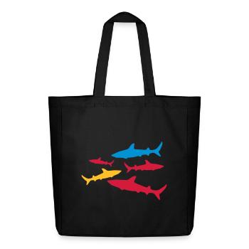 shark - Midweight Recycled Tote Bag by Stanley/Stella - black - Front