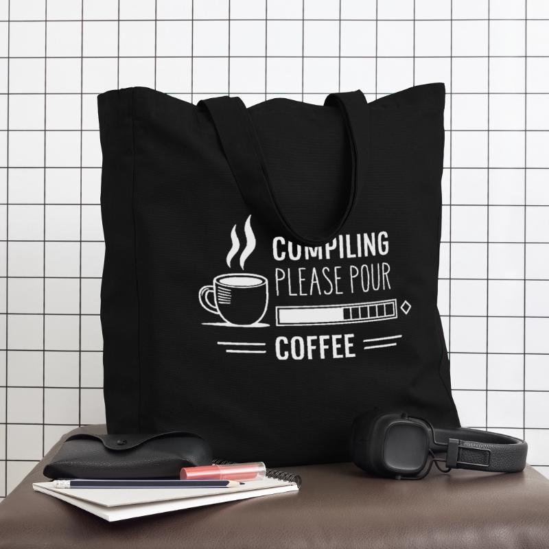 Aus Kaffee Code generieren Programmierer Midweight recycelter Stoffbeutel von Stanley/Stella