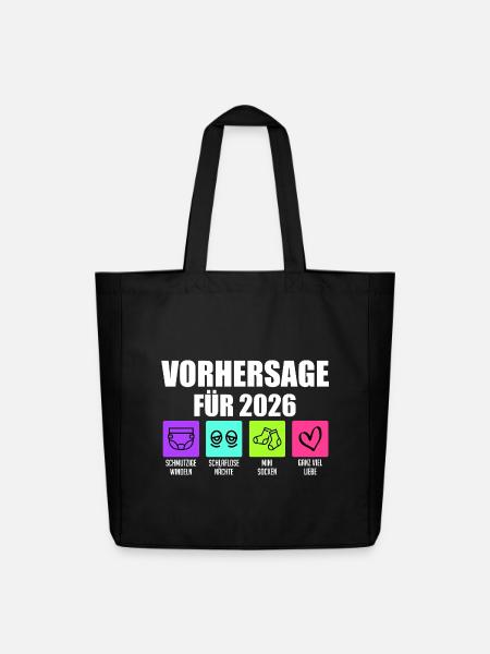 Bald Mama VORHERSAGE 2026 Lustiges - Midweight recycelter Stoffbeutel von Stanley/Stella - Schwarz