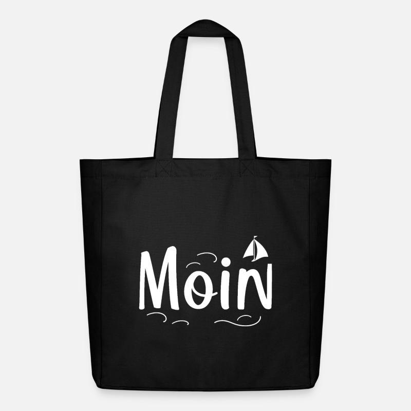 Moin Wellendesign - Midweight recycelter Stoffbeutel von Stanley/Stella - Schwarz