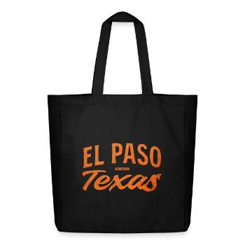 El Paso Texas Script Logo - Midweight recycelter Stoffbeutel von Stanley/Stella - Schwarz - Vorne