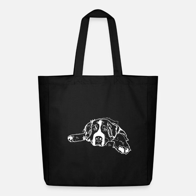 Berner Sennenhund - Midweight recycelter Stoffbeutel von Stanley/Stella - Schwarz