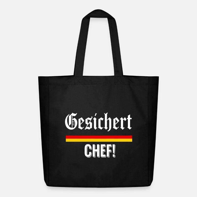Gesichert Chef!  - Midweight recycelter Stoffbeutel von Stanley/Stella - Schwarz