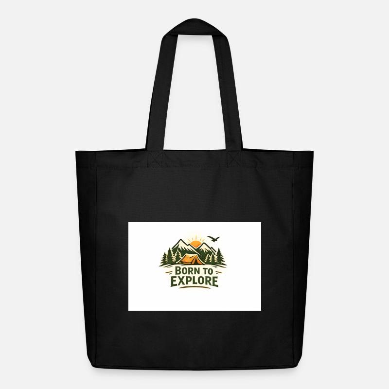Born to Explore Outdoor Abenteuer - Midweight recycelter Stoffbeutel von Stanley/Stella - Schwarz