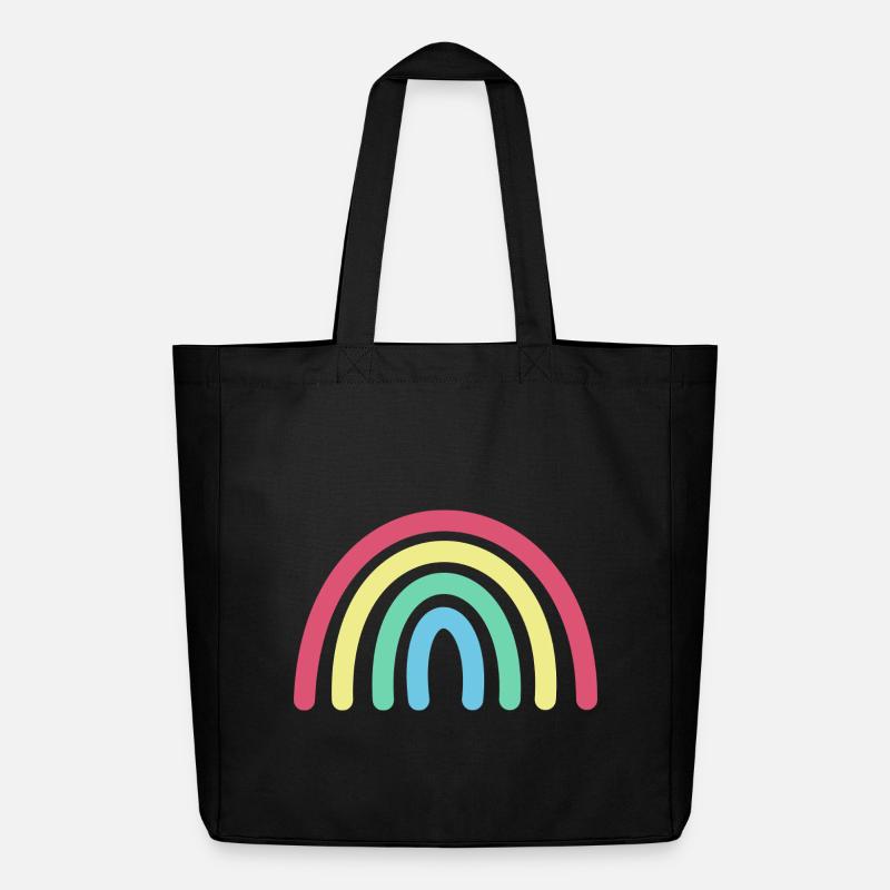 Regenbogen - Midweight recycelter Stoffbeutel von Stanley/Stella - Schwarz