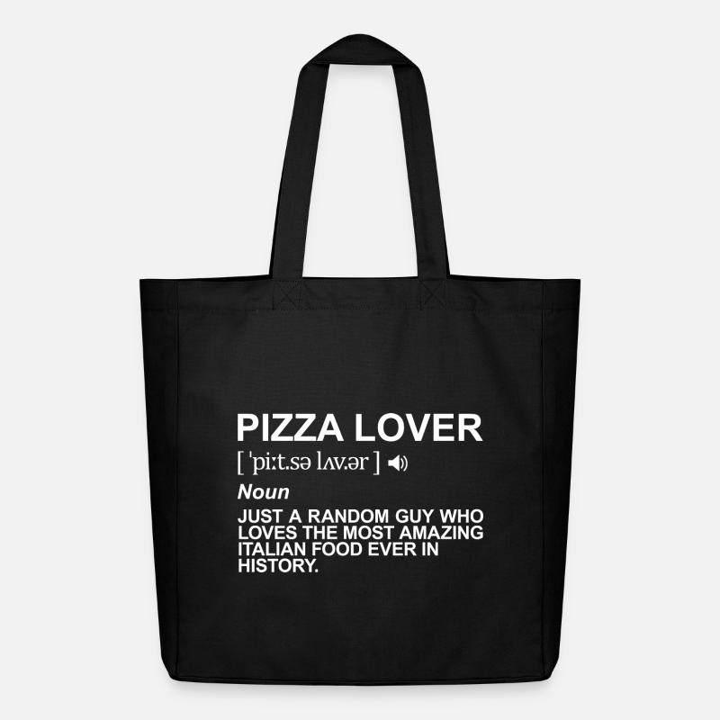 Pizza Liebhaber Begriff - Midweight recycelter Stoffbeutel von Stanley/Stella - Schwarz