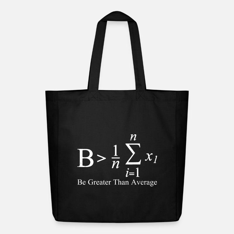 Be Greater Than Average - Midweight recycelter Stoffbeutel von Stanley/Stella - Schwarz