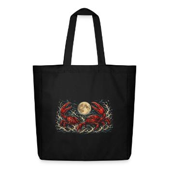 Crabs in the Moonlight Sea Graphic Design - Midweight Recycled Tote Bag by Stanley/Stella - black - Front
