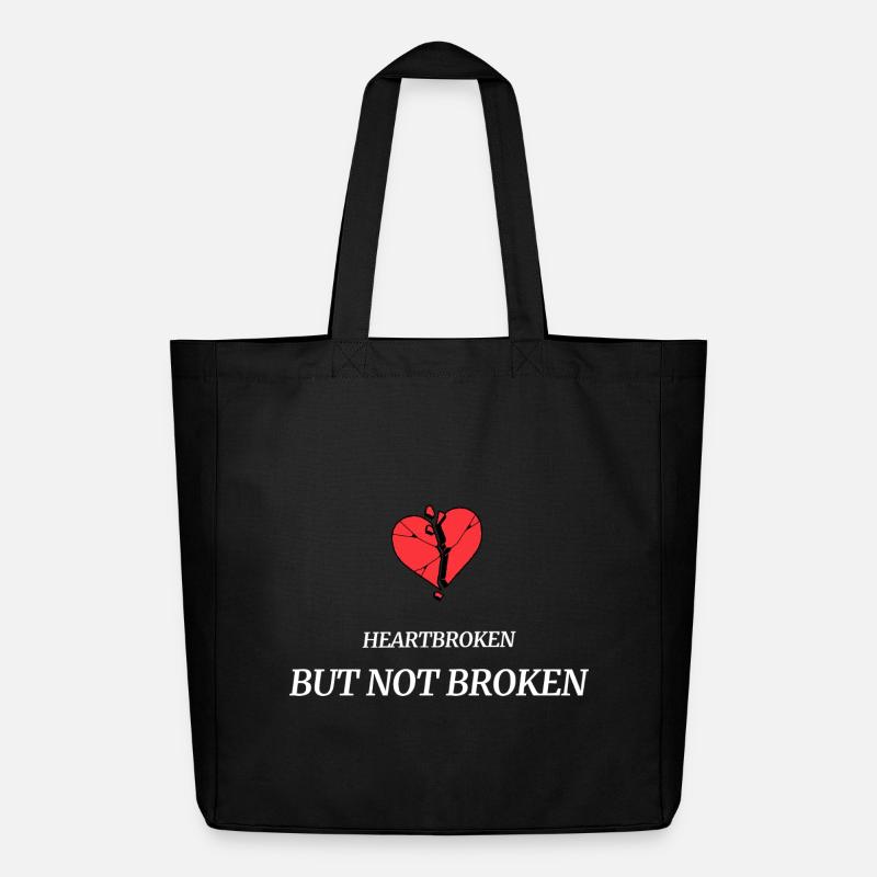 heartbroken_but_not_broken - Midweight recycelter Stoffbeutel von Stanley/Stella - Schwarz