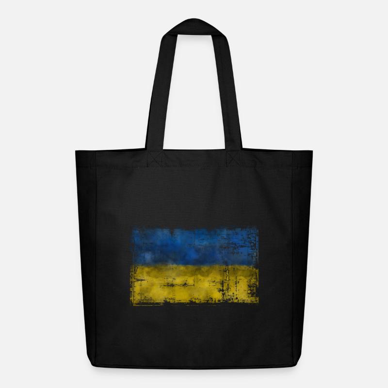 Ukraine - Midweight recycelter Stoffbeutel von Stanley/Stella - Schwarz