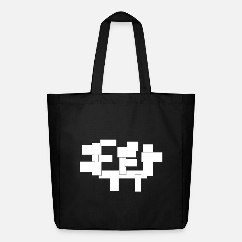 rectangles simplement des carrés en composition - Tote bag Stanley/Stella Midweight recyclé - noir