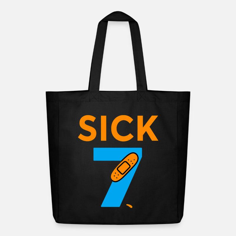 Sick Seven Meme Tee Six Seven - Midweight Recycled Tote Bag by Stanley/Stella - black