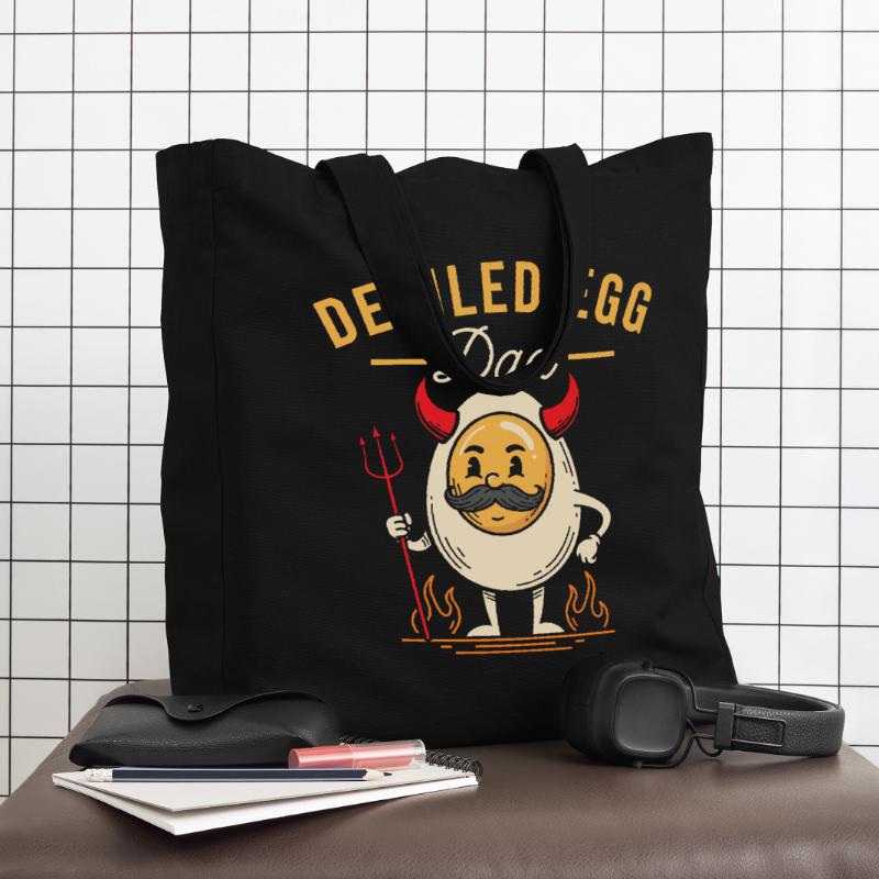 Deviled Egg Dad Thanskgiving Dinner Midweight Recycled Tote Bag by Stanley/Stella