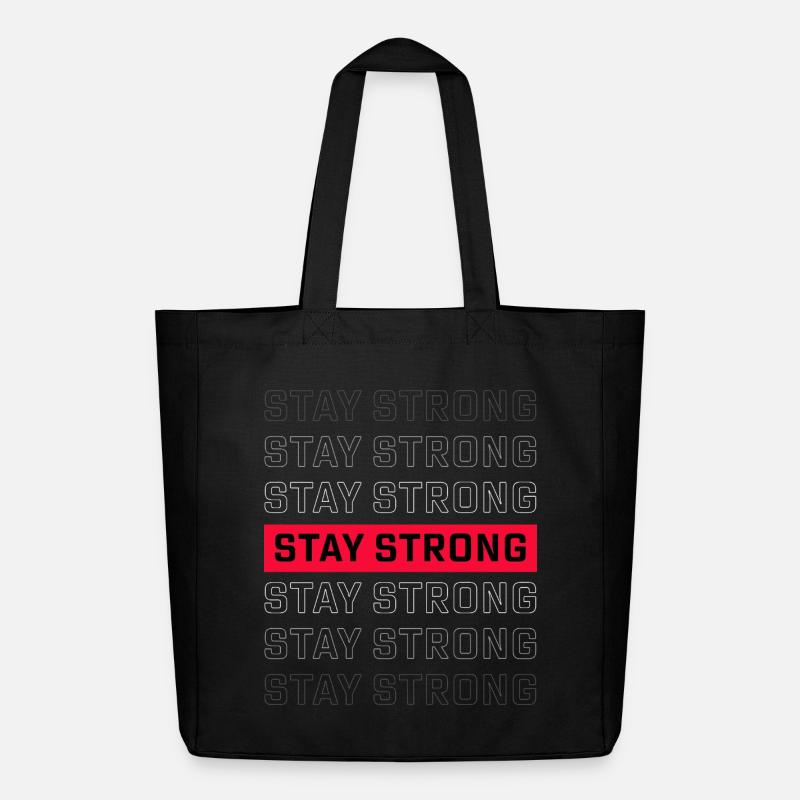 RESTEZ FORT – Starkes Statement Design - Tote bag Stanley/Stella Midweight recyclé - noir