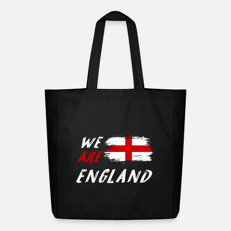 Wir sind England Flaggen Design - Midweight recycelter Stoffbeutel von Stanley/Stella - Schwarz