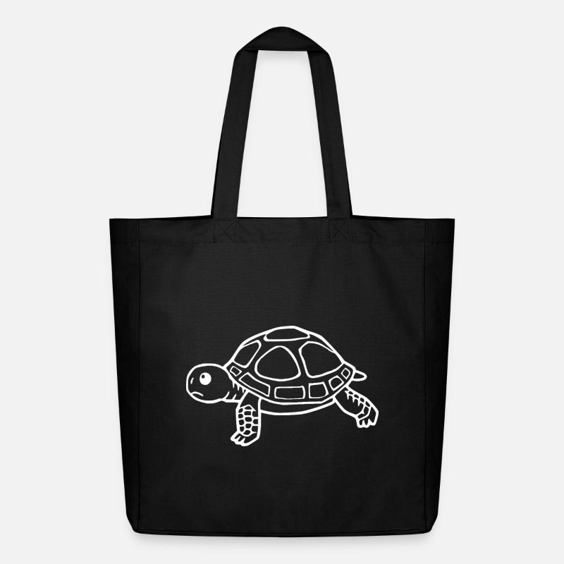 Schildkröten Schildkröten - Midweight recycelter Stoffbeutel von Stanley/Stella - Schwarz