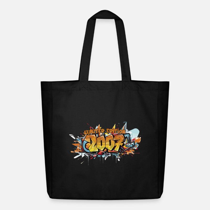 Limited 2007 Graffity 19.Geburtstag Geschenk - Midweight recycelter Stoffbeutel von Stanley/Stella - Schwarz