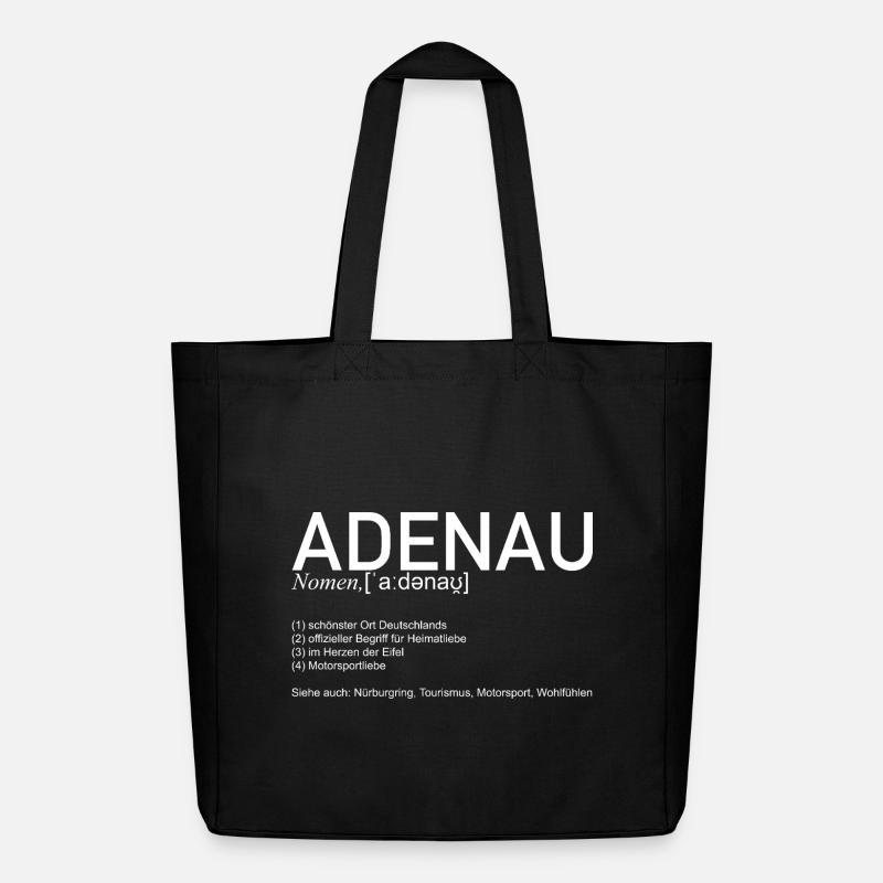 Adenau [meaning] (white) - Midweight Recycled Tote Bag by Stanley/Stella - black