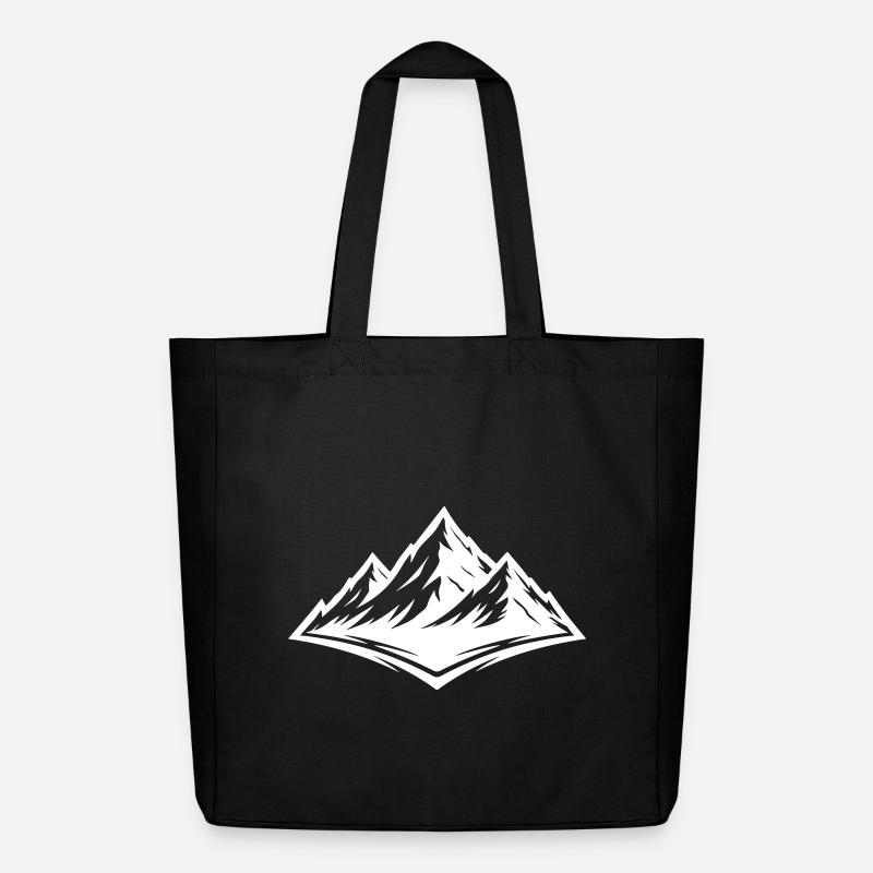 Berge Symbol Alpen - Midweight recycelter Stoffbeutel von Stanley/Stella - Schwarz