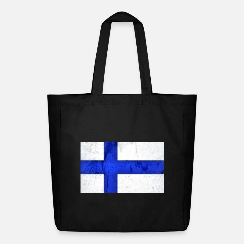 Finnland Flagge - Midweight recycelter Stoffbeutel von Stanley/Stella - Schwarz