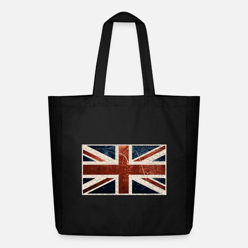 Drapeau anglais - Tote bag Stanley/Stella Midweight recyclé - noir