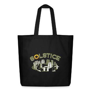 Litha Pagan Summer Solstice Midsummer Midsommar - Midweight Recycled Tote Bag by Stanley/Stella - black - Front