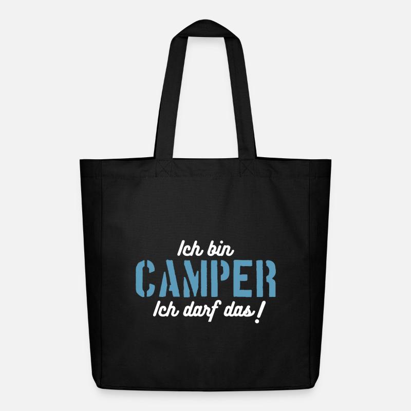 Ich bin Camper, ich darf das! - Midweight recycelter Stoffbeutel von Stanley/Stella - Schwarz