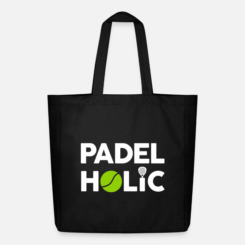 Lustiges Padel - PadelHolic - Midweight recycelter Stoffbeutel von Stanley/Stella - Schwarz