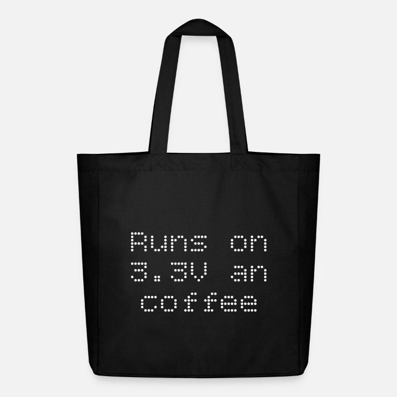 Runs on 3.3V and coffee - Midweight recycelter Stoffbeutel von Stanley/Stella - Schwarz