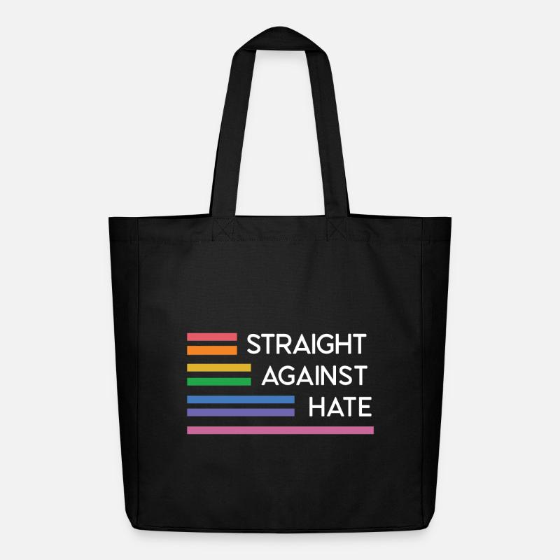 LGBT Pride Month - Direkt gegen Hass - Midweight recycelter Stoffbeutel von Stanley/Stella - Schwarz