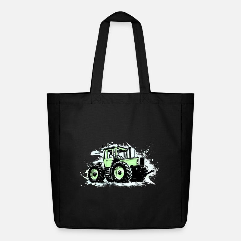 Grüner Traktor - MB-trac 1300 - Midweight recycelter Stoffbeutel von Stanley/Stella - Schwarz