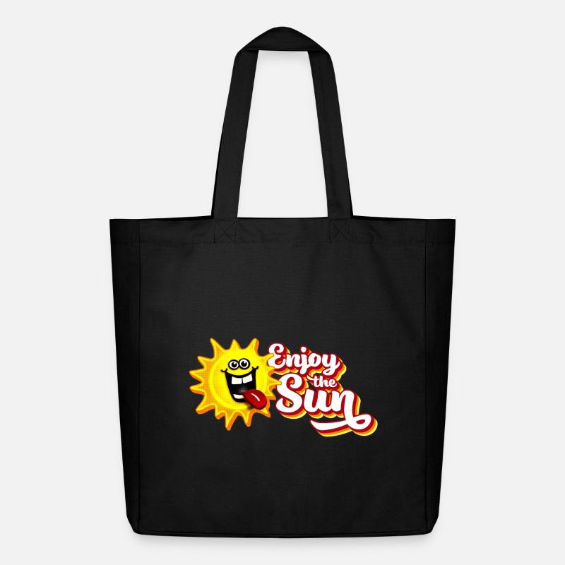 Enjoy the sun / Summer feeling / Retro-Look - Midweight recycelter Stoffbeutel von Stanley/Stella - Schwarz
