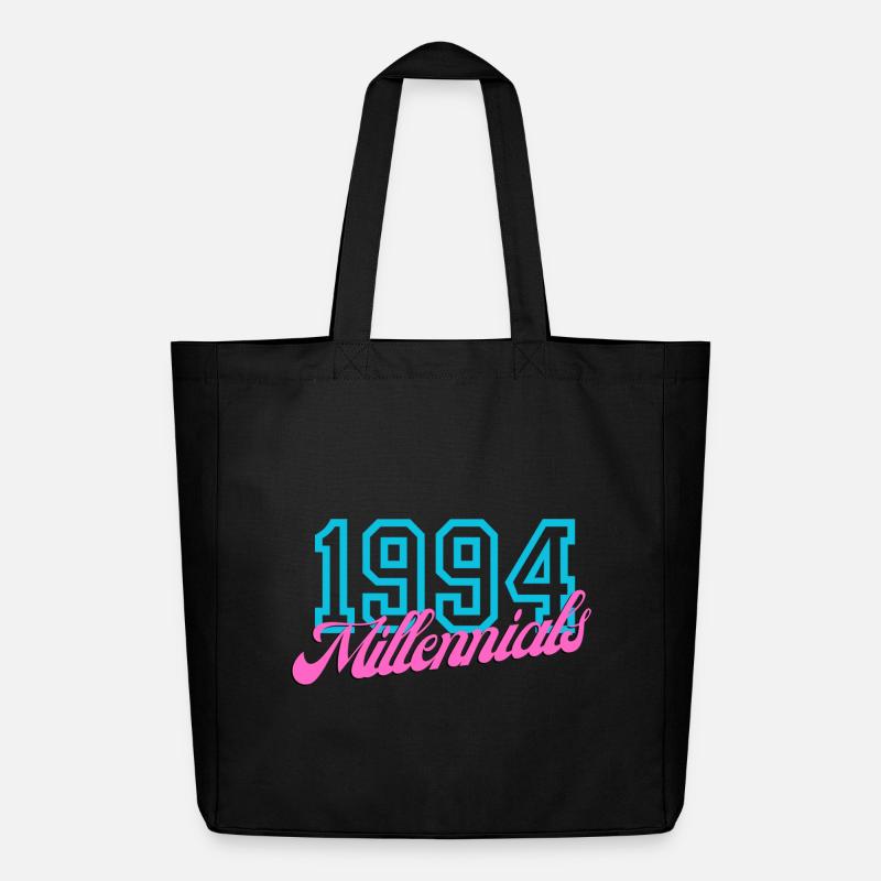 1994 Millennials Retro Datum Design - Midweight recycelter Stoffbeutel von Stanley/Stella - Schwarz