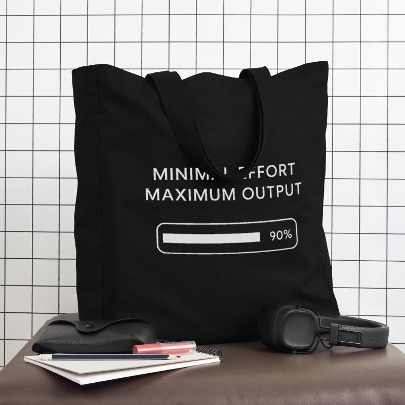 Minimum effort Maximum output Progress Midweight Recycled Tote Bag by Stanley/Stella