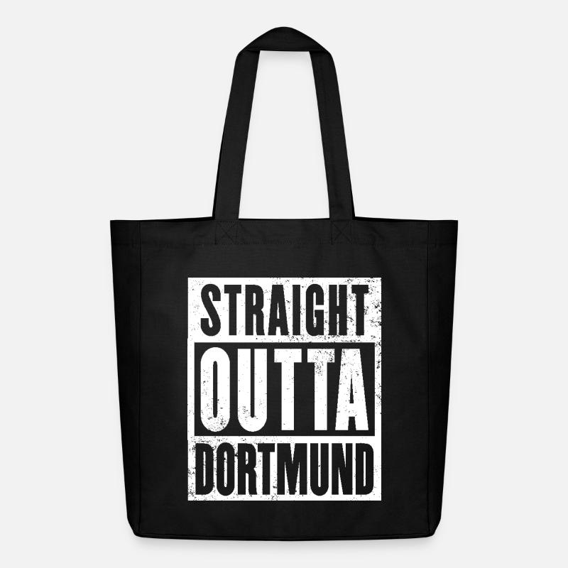 Dortmund, Ruhrgebiet, Ruhrpott, echter Dortmunder - Midweight recycelter Stoffbeutel von Stanley/Stella - Schwarz