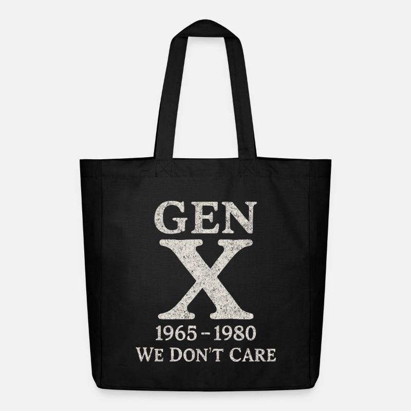 Generation X - We don't care - Midweight recycelter Stoffbeutel von Stanley/Stella - Schwarz