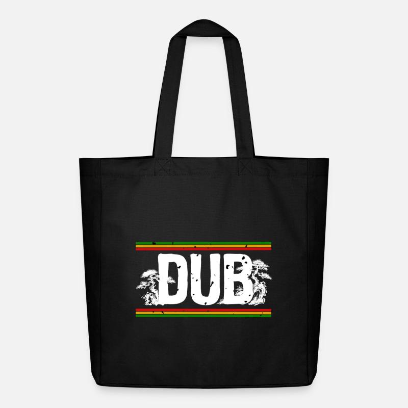 Dub Roots Reggae Wald - Midweight recycelter Stoffbeutel von Stanley/Stella - Schwarz