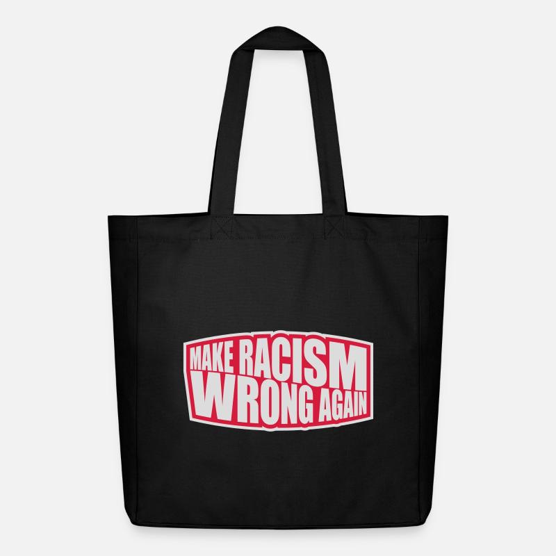 make racism wrong again - Midweight recycelter Stoffbeutel von Stanley/Stella - Schwarz