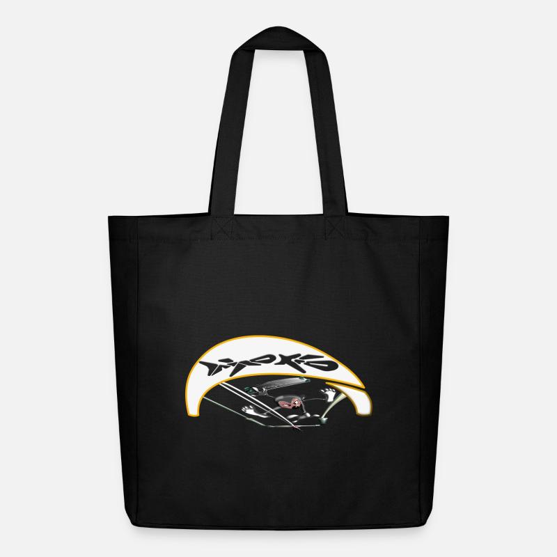 Active kiter with dynamic trajectory - Midweight Recycled Tote Bag by Stanley/Stella - black