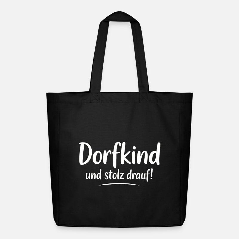 Dorfkind und stolz drauf - Midweight recycelter Stoffbeutel von Stanley/Stella - Schwarz