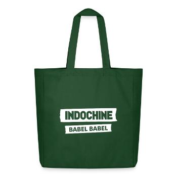 Typo Babel Vintage Effet Usé - Tote bag Stanley/Stella Midweight recyclé - vert bouteille - Devant