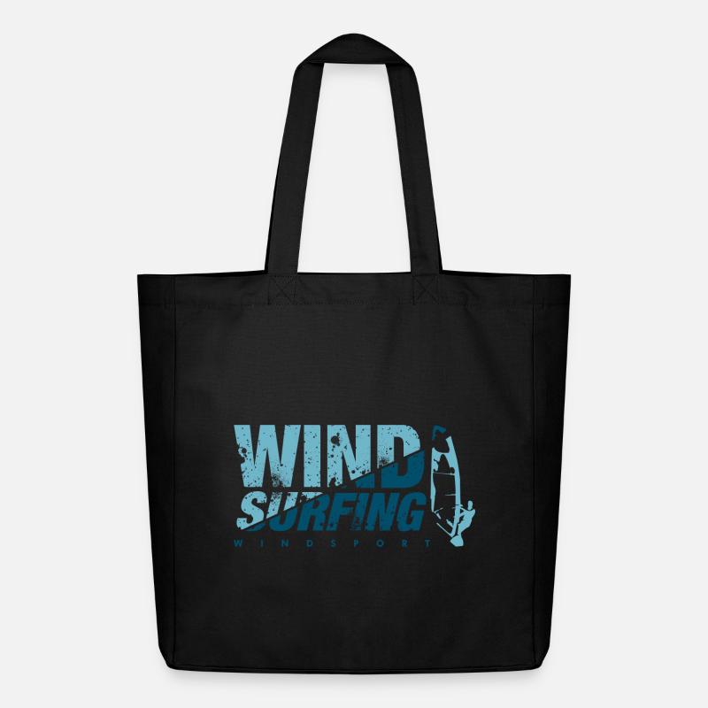 WINDSURFING BLEU Windsurfen - Midweight recycelter Stoffbeutel von Stanley/Stella - Schwarz