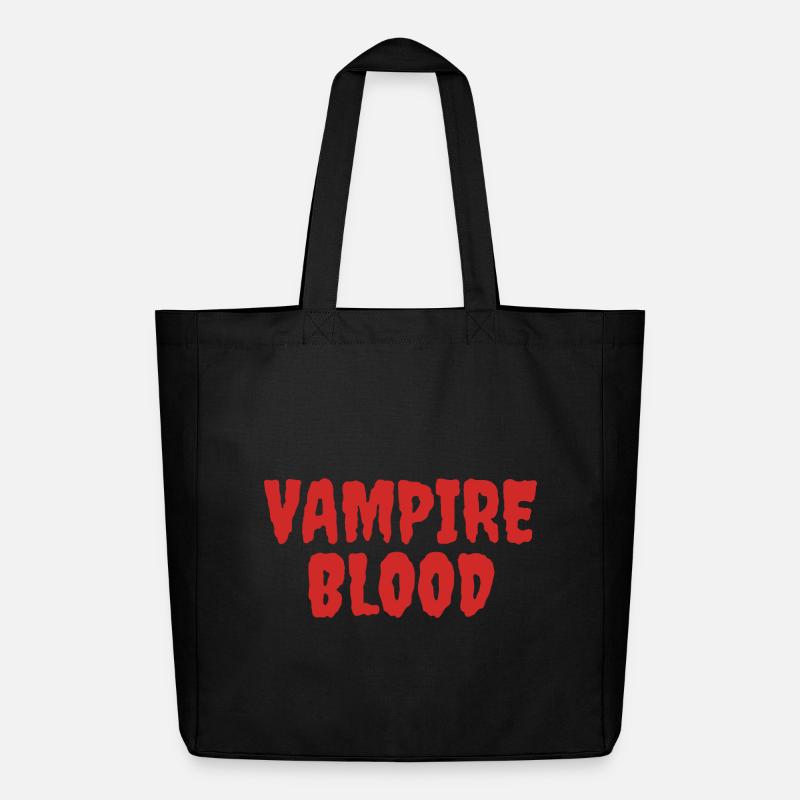Vampirblut Horror Typografie Design - Midweight recycelter Stoffbeutel von Stanley/Stella - Schwarz