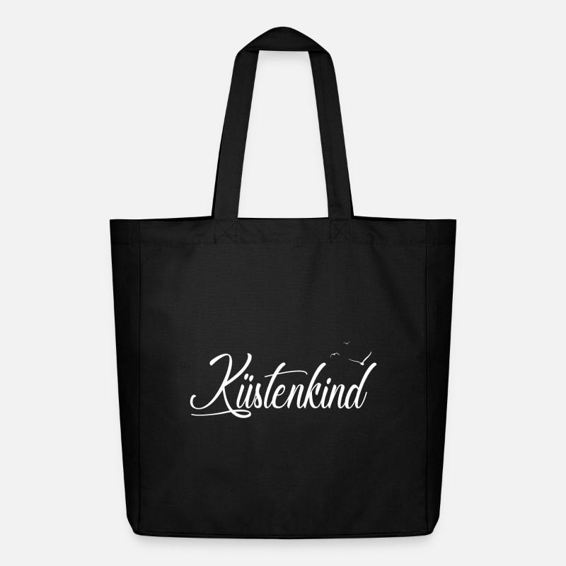 Küstenkind - Midweight recycelter Stoffbeutel von Stanley/Stella - Schwarz
