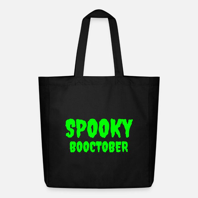 Spooky Booctober Jack-O'-Lantern Design - Tote bag Stanley/Stella Midweight recyclé - noir