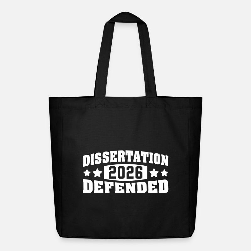 Dissertation verteidigt 2026 PhD EdD Doktorarbeit - Midweight recycelter Stoffbeutel von Stanley/Stella - Schwarz
